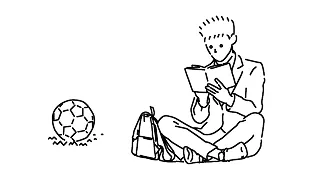 勉強する生徒のイラスト